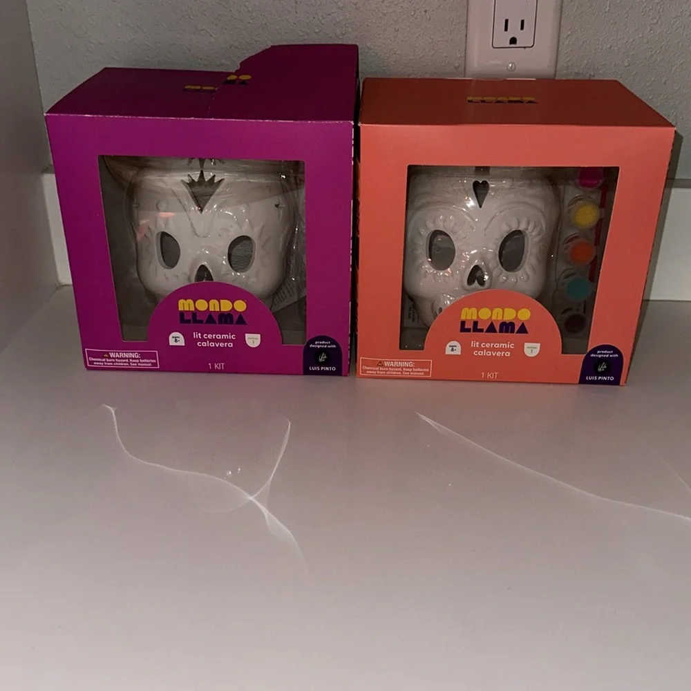 Target Mondo Llama x Luis Pinto light up paint yourself ceramic calavera skull